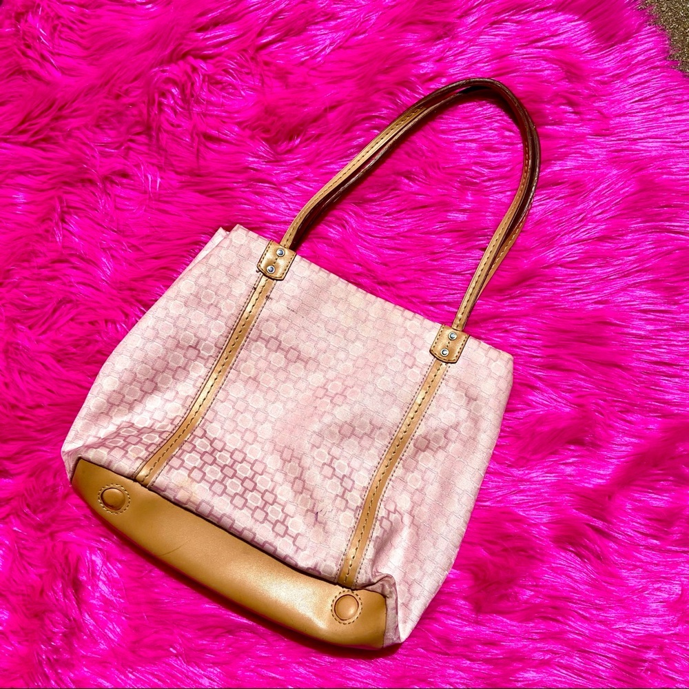 Y2K Pink Square Pattern Nine West Tote